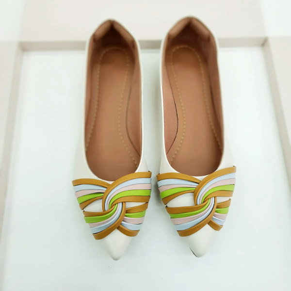 Sapatilha Prime Luxo cruzada off white Colorida