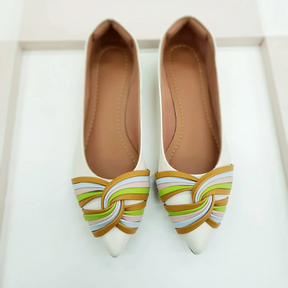 Sapatilha Prime Luxo cruzada off white Colorida