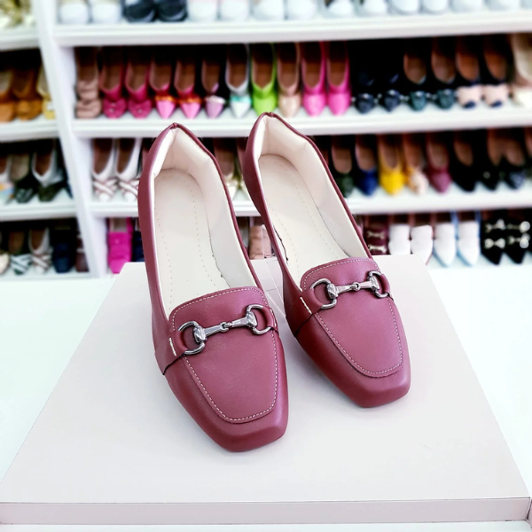 Mocassim bico quadrado Terracota